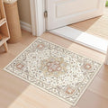 Vintage Living Room Area Rug 2x3 - Large Soft Washable Oriental Traditional Distressed Farmhouse Rugs for Bedroom - Indoor Floor Accent Carpet for Home Office House Decor - Golden Taupe