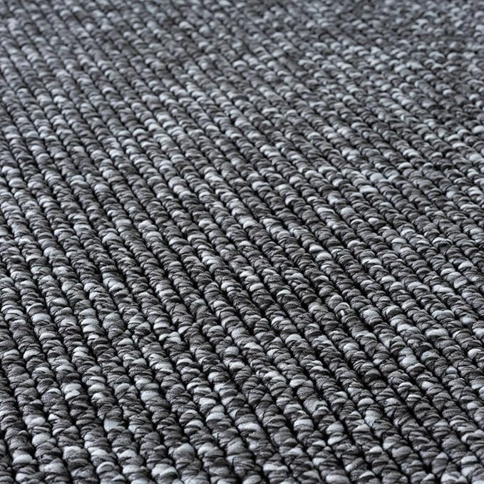 LUXE WEAVERS Solid Machine Woven Smoke 6x9 Area Rug, Indoor Stain-Resistant Carpet
