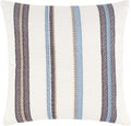 Levtex Home - Tobago - Decorative Pillow (18 x 18in.) - Stiched Stripes - Brown, Taupe and Blue