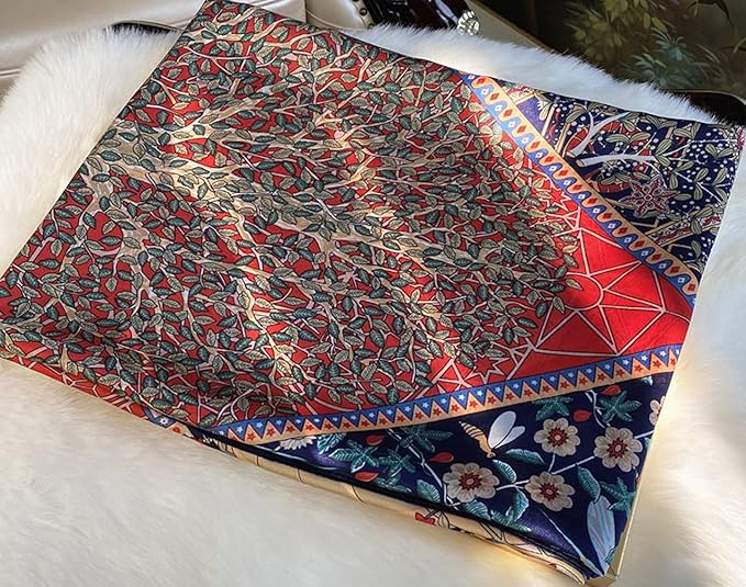 Fashion Scarves Scarf 100% Silk Feeling Scarf Silk Like Scarves Long Lightweight Sunscreen Shawls for Women