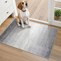 Wonnitar Modern Ombre Small 2x3 Entryway Rug, Washable Grey Front Door Mat, Non-Slip Contemporary Kitchen Accent Mat Gradient Faux Wool Indoor Floor Carpet for Bathroom Bedside Entrance (Grey, 2'x3')