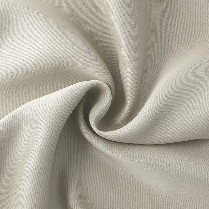 BGment Rod Pocket Blackout Curtains for Bedroom - Thermal Insulated Room Darkening Curtain for Living Room, Light Camel, 42 x 45 Inch, 2 Panels