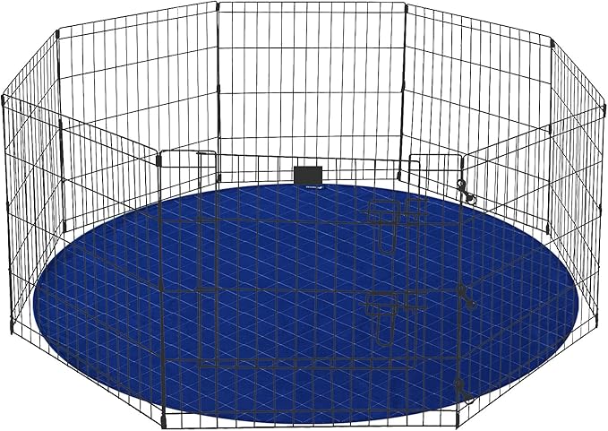 Washable Pee Pads for Dogs, Waterproof Round 48" Dog Whelping Pads, Reusable Pee Pad Quilted, Fast Absorbing Training Pads for Dogs, Housebreaking Absorption Pads,Grey & Navy