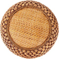GLOGLOW Japanese Style Round Floor Cushion, Hand Woven Material with Sponge for Tatami Yoga Tea Ceremony Balcony Living Room