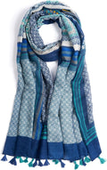 Scarf for Women Lightweight Soft Floral Leopard Printed Scarves Fall Winter Fashion Shawl Wrap with Fringe