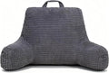 NOONTIDE Reading Pillow with Top Handle,Uniquely Designed Soft Fabric, Ergonomic Back Support for Bed,Cover Washable Sit up Pillow,Watching TV/Gaming/Relaxing(Grey)