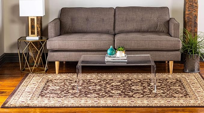 Unique Loom Voyage Collection Traditional Oriental Classic Intricate Design Area Rug (2' 2 x 3' 0 Rectangular, Brown/Ivory)