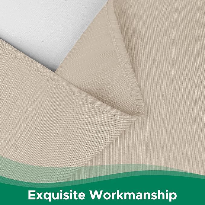 Biscaynebay Wrap Around Bed Skirts for Queen Beds 22" Long Drop, Light Camel Adjustable Elastic Dust Ruffles Easy Fit Wrinkle Resistant Silky Luxurious Fabric Machine Washable