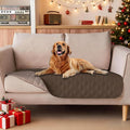 gogobunny 100% Double-Sided Waterproof Dog Bed Cover Pet Blanket Sofa Couch Furniture Protector for Puppy Large Dog Cat, Reversible (32x53 Inch (Pack of 1), Dark Chocolate/Light Chocolate)