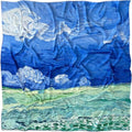 Artist Oil Painting Wraps 51"x51" Cashmere-Soft Art Pashmina Luxury Rolled Hem Women Large Travel Blanket Shawl
