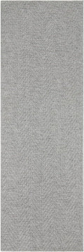 TOWN & COUNTRY BASICS Pax Herringbone Textured Solid Everwash® Washable Area Rug, Low Pile, Non-Slip Backing, Easy Clean Pet & Family Friendly Rug, Grey, 2'5"x5'11"