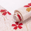 RAY STAR 12X120 Inch Shelf Liner for Kitchen Cabinets, Non-Adhesive Cabinet Liner Washable, PVC Drawer Liner for Dresser Non-Slip Bathroom (Red Floral)(5 Roll)