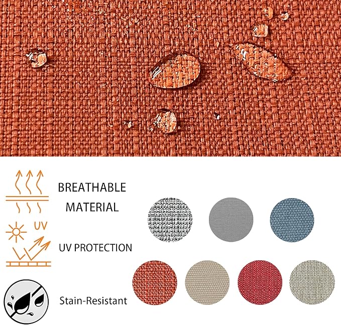 Goodgoods 24x24 inch Outdoor/Indoor Deep Seat Patio Cushions Set of 2 Resilient Foam Filling Water Repellent Stain-Resistant UV Resistant Weather Resistant Deep Seat Bottom Quarry Red