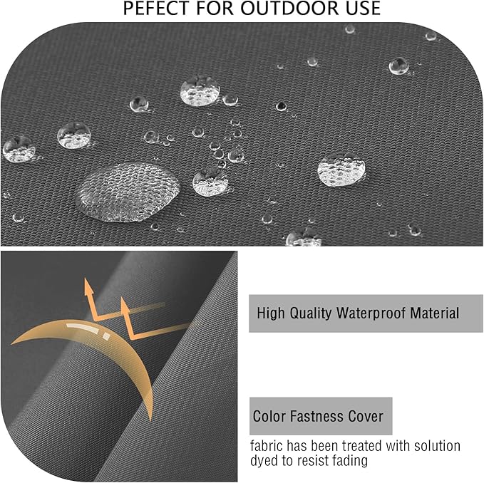 idee-home Outdoor Cushions for Patio Furniture, Outdoor Seat Cushion, Waterproof Couch Hampton Bay Deep Seat Replacement Chair Cushions for Garden Lawn Backyard Deck, 19 x 19 Dark Grey