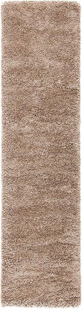SAFAVIEH Milan Shag Collection Runner Rug - 2' x 18', Dark Beige, Solid Design, Non-Shedding & Easy Care, 2-inch Thick Ideal for High Traffic Areas in Living Room, Bedroom (SG180-1414)
