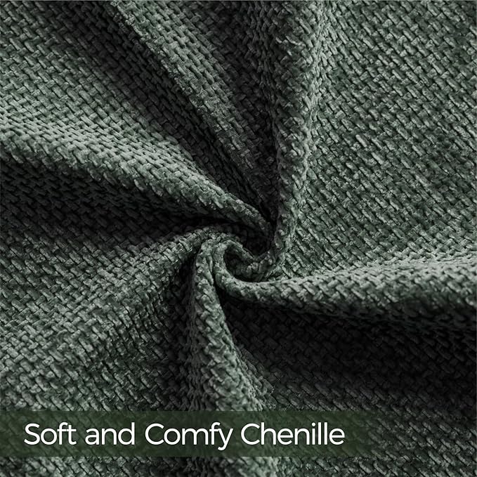 a moment Christmas Dark Green Chenille Throw Pillow Covers 20x20 Inch Pack of 2 Modern Decorative Throw Pillow Covers Farmhouse Cross Covers Home Decor for Sofa Bedroom Living Room