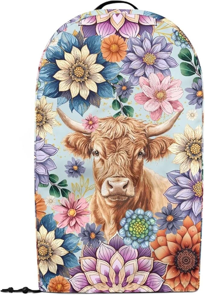 Kitchen Countertop Blender Cover Appliance Dust Protection Anti Fingerprint Easy to Clean Standard Countertop Blender Appliance Dust Cover Boho Floral Highland Cow