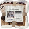CARSTENS, INC. Wrangler Ultra Premium Super Soft Plush Sherpa Fleece Oversized Throw Blanket 54" x 68", Buffalo
