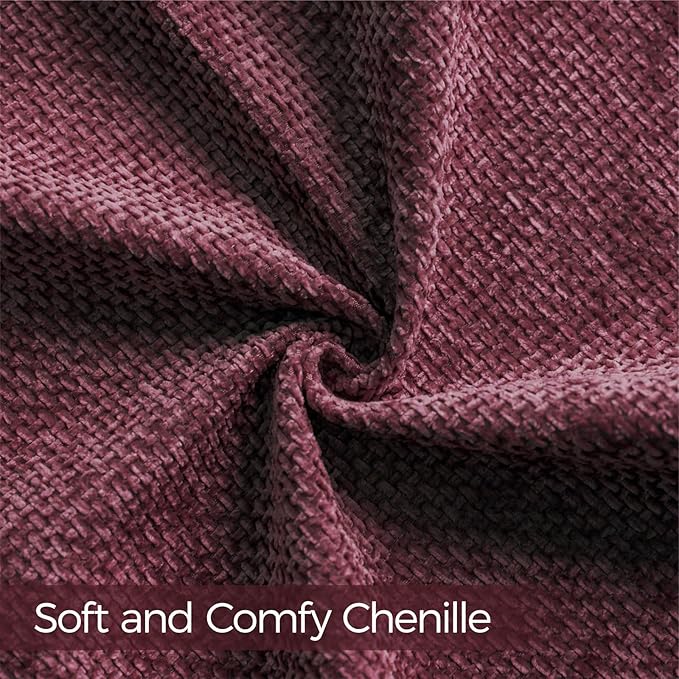 a moment Christmas Wine Red Chenille Throw Pillow Covers 22x22 Inch Pack of 2 Modern Decorative Throw Pillow Covers Farmhouse Cross Covers Home Decor for Sofa Bedroom Living Room