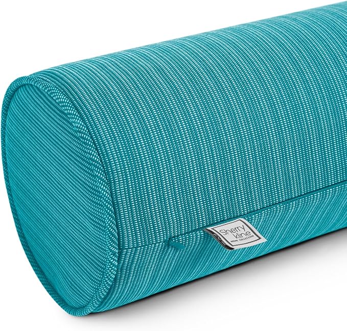 Sherry Kline Island Breeze Indoor/Outdoor Corded Neck Bolster Peacock 6"x 18" Set of 2