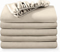 Bare Home 5-Pack Fitted Bottom Sheets Twin - Premium 1800 Ultra-Soft Microfiber - Deep Pocket (Twin, Sand)