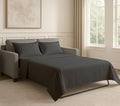 Sleeper Sofa Bed Sheet Set - Full Size 4 PC's Sheet Set Sofa Bed Sheets - 100% Cotton 400 Thread Count Sofa Sheets - Sleeper Sofa Sheets - Fits Mattresses Up to 6" Drop - Dark Grey