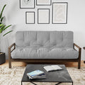 Royal Sleep Products by The Futon Factory 6 inch Foam Futon Mattress - Solid Grey Cover - Queen Size - CertiPUR Certified Foams - Made in USA - Replacement Mattress - (Frame not Included)