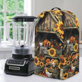 Sunflowers Wooden Shelves Blender Cover for Kitchen Chickens Small Appliance Dustproof Cover Washable Foldable Coffee Appliance Covers with Durable Handle