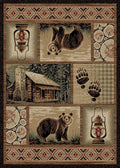 Mabyberry Rug HS9661 8X10 Cabin Hideaway Brown Area Rug