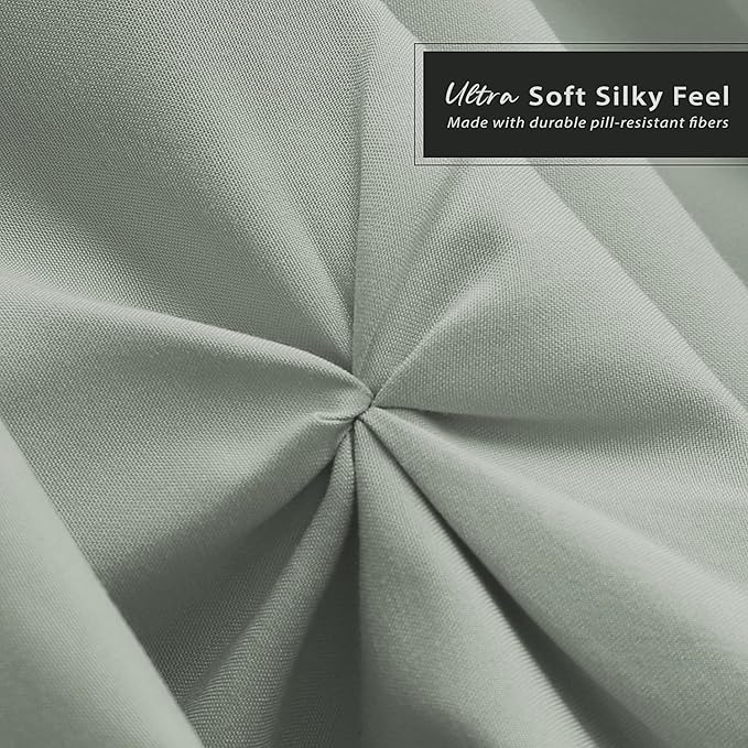 Nestl Sage Green Bed Skirt Twin Size, Pinch Pleat Twin Bed Skirt, 14" Inch Drop Twin Bedskirt, Hotel Quality Sage Green Bed Skirts, Premium Microfiber Bedskirt for Twin Bed, Sage Green Twin Bed Skirt