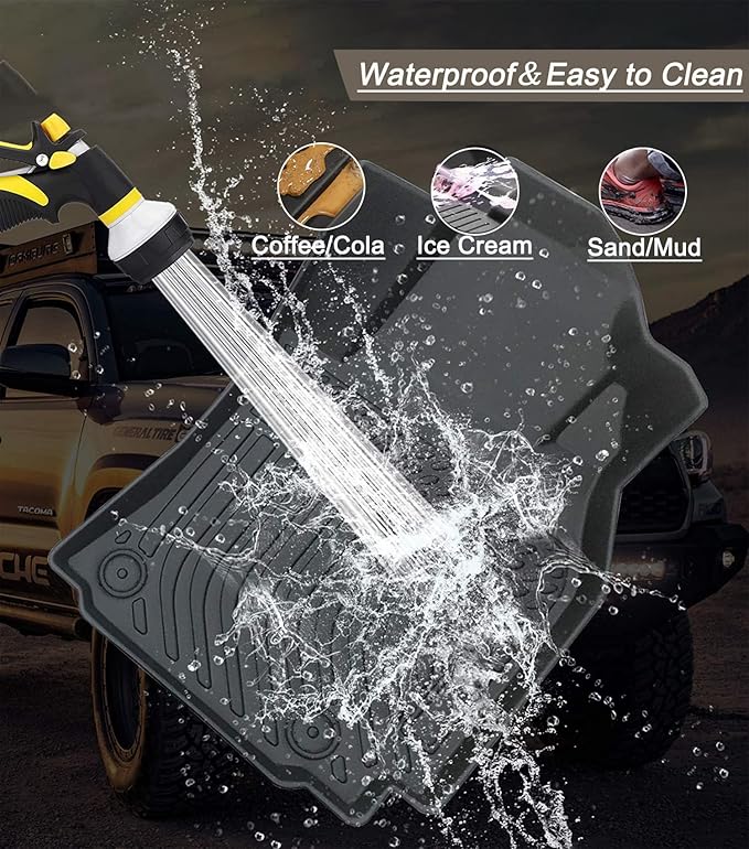 TPE Floor Mats Compatible with KIA Sportage Gas 2023-2026 Models，All Weather Protection 3D Waterproof Durable Anti-Slip TPE Floor Liners 1st ＆ 2nd Row Custom-fit Set Accessories （Non Hybrid Non PHEV）