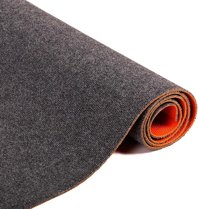 Nisorpa Carpet Runner, 4 x 10FT Indoor Outdoor Floor Mat with Non-Slip TPE Rubber Backing Commercial Carpet Runner Hallways Area Rugs for Kitchen Balconies Living Room Dining Room Decks Patio (Gray)