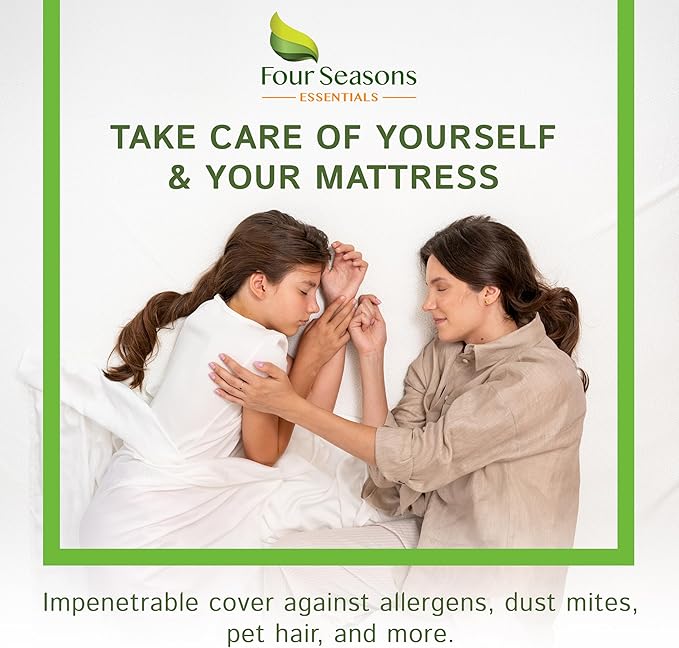Olympic Queen Size (66"x80") Waterproof Mattress Protector - Cooling Viscose derived from Bamboo Fitted Sheet Super Queen Mattress Cover - Quilted Jacquard Pad
