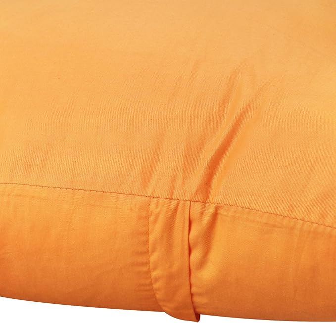 4-Pack 100% Cotton Comfortable Solid Decorative Throw Pillow Case Square Cushion Cover Pillowcase Sublimation Blank Pillow Cover Halloween DIY Fall Throw Pillowcase(16x16inch/40x40cm,Pumpkin Orange)