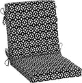 Arden Outdoor Dining Chair Cushion, 20 in x 20 in, Patio Cushion for Patio, Dining, or Rocking Chairs, Black Demi Tile