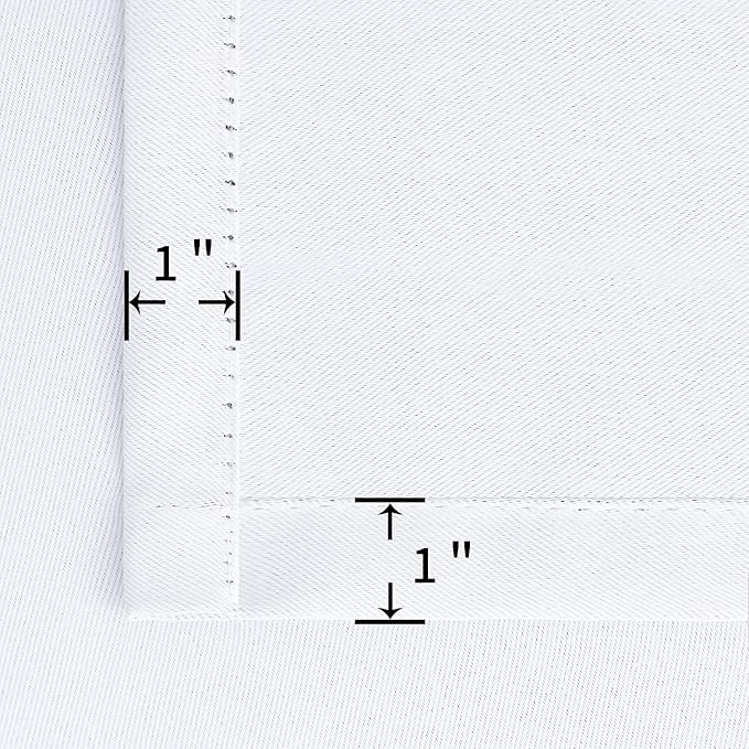 BGment Rod Pocket White Curtains for Living Room - Thermal Insulated Window Treatment Curtains for Bedroom, 2 Panels, Pure White, 42 x 72 Inch