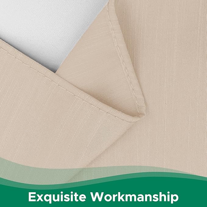 Biscaynebay Wrap Around Bed Skirts for Queen Beds 16" Drop, Sand Adjustable Elastic Dust Ruffles Easy Fit Wrinkle Resistant Silky Luxurious Fabric Machine Washable