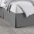 Nestl Grey Bed Skirt King Size - King Bed Skirt 14 Inch Drop - Brushed Microfiber Bed Skirts - Hotel Quality Pleated Bed Skirt - Shrinkage & Fade Resistant