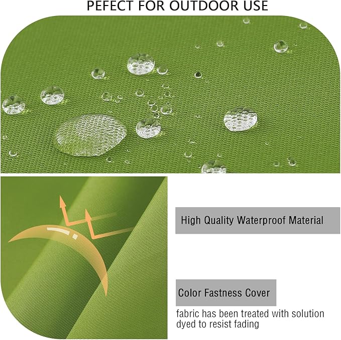 idee-home Outdoor Cushions for Patio Furniture, Outdoor Seat Cushion, Waterproof Couch Hampton Bay Deep Seat Replacement Chair Cushions for Garden Lawn Backyard Deck, 26.5 x 26.5 Green