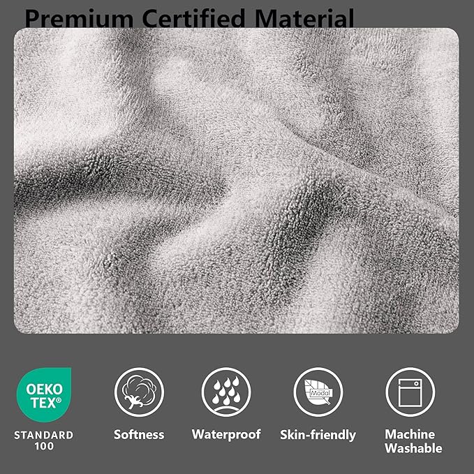 Waterproof Blanket for Couch, Leak Proof Dog Bed Blankets Reversible, Pet Throw Sofa Furniture Protector Machine Washable-52 x82,Black+Lightgrey