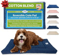 Pet Dreams Dog Crate Pad - Washable Kennel Mat, Crate Pads for Dog Cages, Non-Toxic, Flat Indoor Cat Bed, Fits iCrate 18, 24, 30, 36, 42, 48 Inches (Denim, Small, 24")