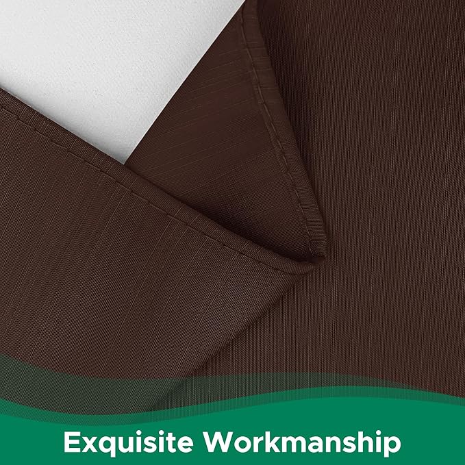 Biscaynebay Wrap Around Bed Skirts for Twin & Twin XL Beds Short Drop of 12", Brown Adjustable Elastic Dust Ruffles Easy Fit Wrinkle Resistant Silky Luxurious Fabric Machine Washable