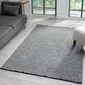 LUXE WEAVERS Solid Machine Woven Smoke 9x12 Area Rug, Indoor Stain-Resistant Carpet