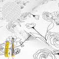 Shelf Liners for Kitchen Cabinets 12in x 20FT Non Adhesive Drawer Liner Black and White Floral Thickened Shelf Liner Paper Strong Non-Slip Easy to Clean for Tool Box with Knife and Tape Measure