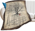 Christian Bible Tree of Life Throw Blanket - Religious Gifts and Decor for Women Men Adults - Soft Warm Cozy Fleece for Couch Sofa Bed 50"x40"