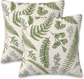 Leaves and Herbs Throw Pillow Cover Case Vintage Floral Botanical Throw Pillows Set of 2 Super Soft Pillow Covers 16x16 Inches Farmhouse Home Decor for Living Room Bedroom Sofa Couch Cushion Cover