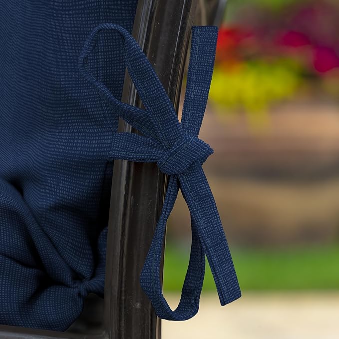 Arden Foam Outdoor Dining Chair Cushion, 20 x 20, Made with ProFoam, Rain-Proof, Fade Resistant, Sapphire Blue Leala