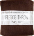 50x60 Throw Blankets, Ultra Soft Hypoallergenic Fleece Fall Throw Blanket for Livingroom, Couch, Chair, Bed, Brown
