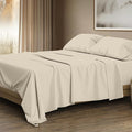 THREAD SPREAD 100% Egyptian Cotton Sheets California King Size Bed Set - 4 PC 1500 Luxury High Thread Count Beige Cal King Bed Sheets, Silky Soft, Cooling, Sateen, 17" Deep Pocket Bedsheet Set