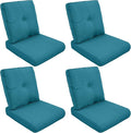 Patio Cushions for Outdoor Furniture - 22" x 25" x 4" UV Resistant Thick Foam Cushions Water Resistant Replacement Cushion for Outdoor Patio Furniture Chair/Sofa/Couch | Peacock Green | 4-Pack |